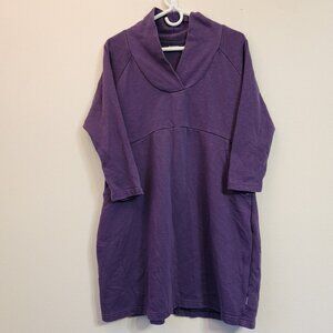 Columbia Women’s XL/TG Shawl Collared Long Sleeve Dress Pockets Purple